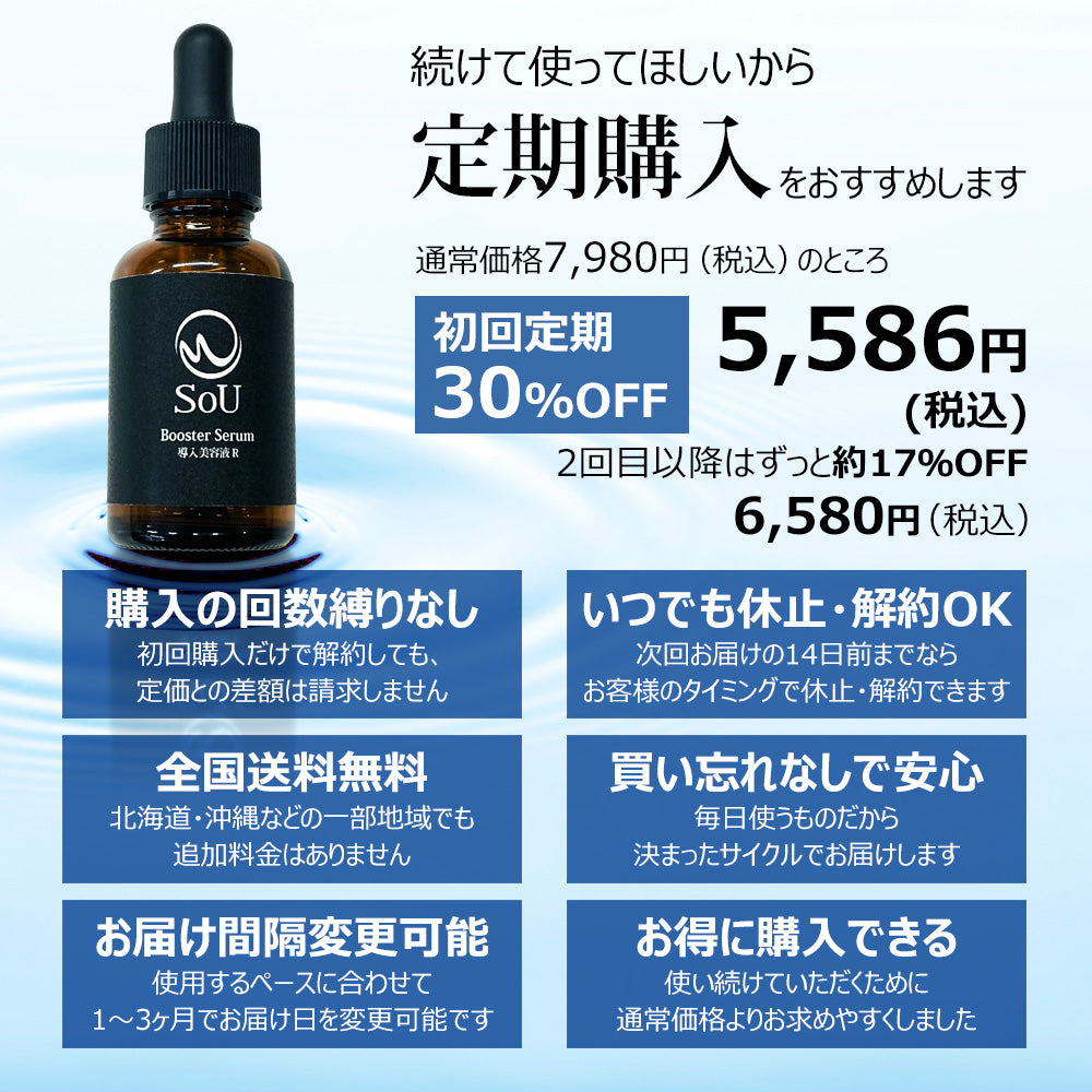 【定期購入】SoU 導入美容液R 30ml【初回購入5,586円】